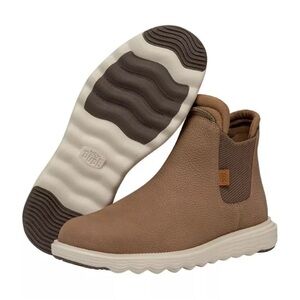 Hey Dude Branson Easy Slip On Boots Leather Lightweight Comfy Brown Men's 13